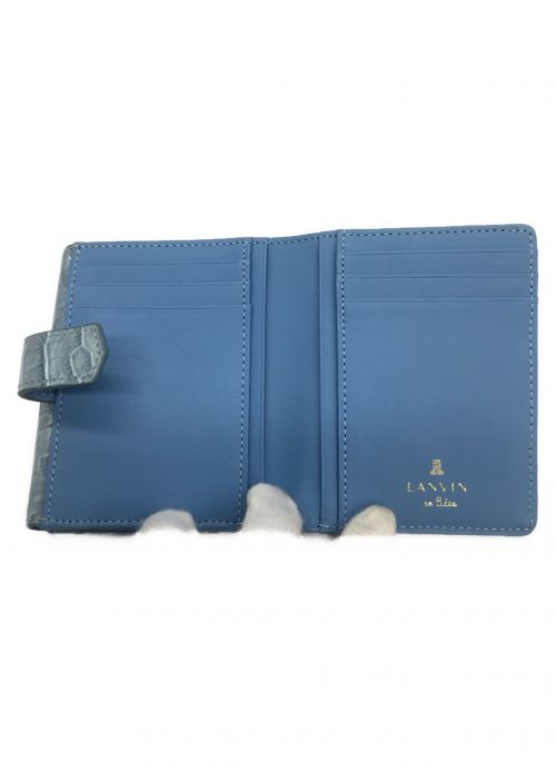 LANVIN en Bleu（ランバンオンブルー）LANVIN en Bleu (ランバンオンブルー) 2つ折り財布 スカイブルーの古着・服飾アイテム