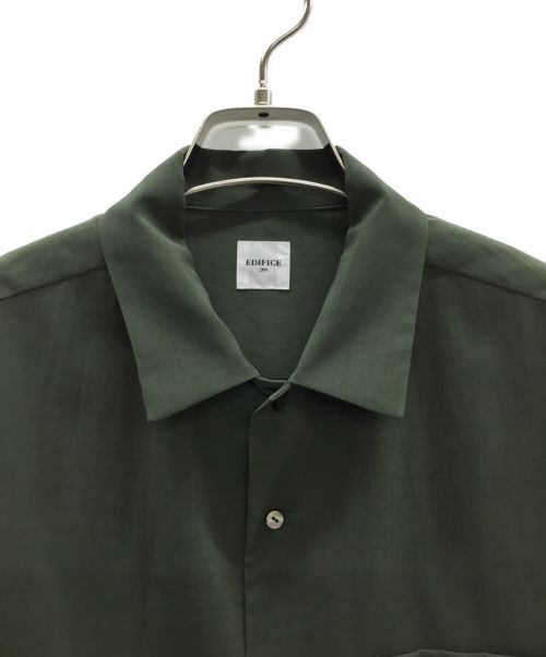 EDIFICE（エディフィス）EDIFICE (エディフィス) オープンカラーシャツ オリーブ サイズ:Sの古着・服飾アイテム