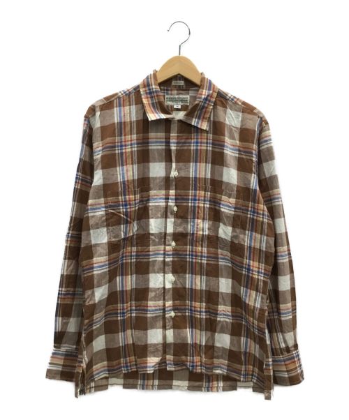 MOJITO（モヒート）MOJITO×INDIVIDUALIZED SHIRTS (モヒート×インディビジュアライズドシャツ) オープンカラーシャツ ライトブラウン サイズ:Mの古着・服飾アイテム