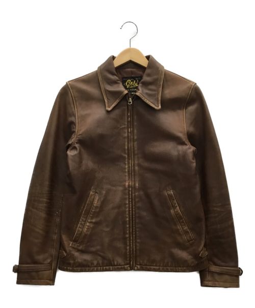 gold（ゴールド）gold (ゴールド) レザージャケット ブラウン サイズ:36の古着・服飾アイテム