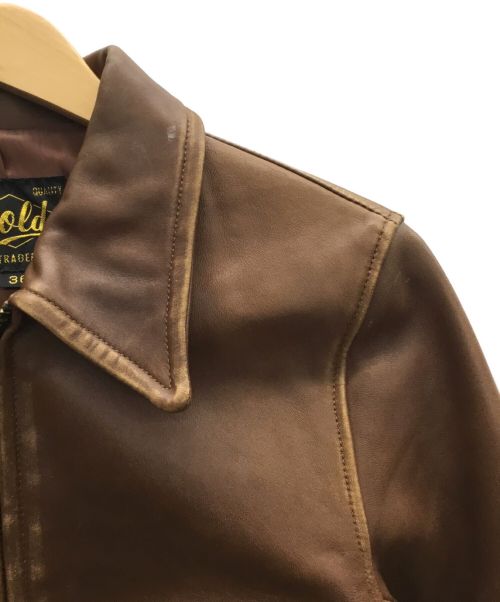 gold（ゴールド）gold (ゴールド) レザージャケット ブラウン サイズ:36の古着・服飾アイテム