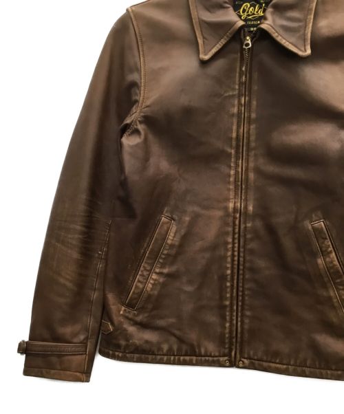 gold（ゴールド）gold (ゴールド) レザージャケット ブラウン サイズ:36の古着・服飾アイテム