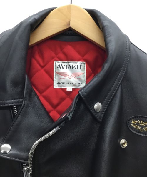 Lewis Leathers AVIAKIT（ルイスレザーズ アヴィアキット）Lewis Leathers AVIAKIT (ルイスレザーズ アヴィアキット) ダブルライダースジャケット ブラック サイズ:42の古着・服飾アイテム