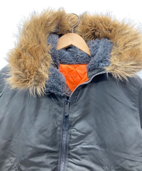 ALPHA（アルファ）ALPHA (アルファ) フード付きMA-1ジャケット カーキ サイズ:Mの古着・服飾アイテム