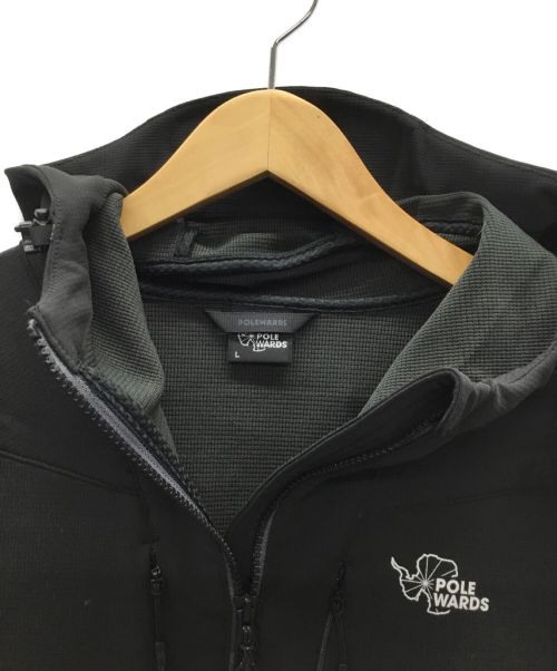 POLEWARDS（ポールワーズ）POLEWARDS (ポールワーズ) CORDURA SOFTSHELL HOODIE ブラック サイズ:Lの古着・服飾アイテム