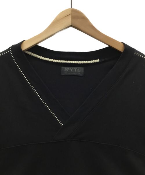 Yohji Yamamoto S'YTE（ヨウジ ヤマモト サイト）Yohji Yamamoto S'YTE (ヨウジ ヤマモト サイト) Vネックカットソー ブラック サイズ:3の古着・服飾アイテム