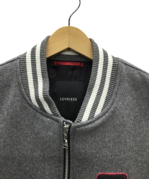LOVELESS（ラブレス）LOVELESS (ラブレス) 袖切替スタジャン グレー サイズ:Lの古着・服飾アイテム