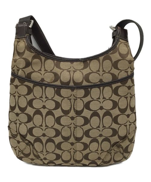 COACH（コーチ）COACH (コーチ) ショルダーバッグ ベージュ×ブラウンの古着・服飾アイテム