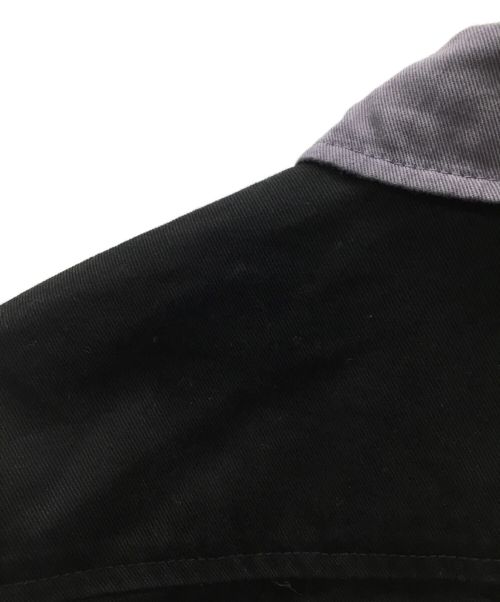 BEN DAVIS（ベンデイビス）BEN DAVIS (ベンデイビス) クレイジー切替シャツ ブラック×カーキ サイズ:Lの古着・服飾アイテム