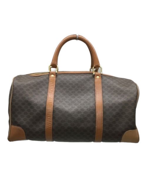 CELINE（セリーヌ）CELINE (セリーヌ) マカダム柄ボストンバッグ ブラウンの古着・服飾アイテム