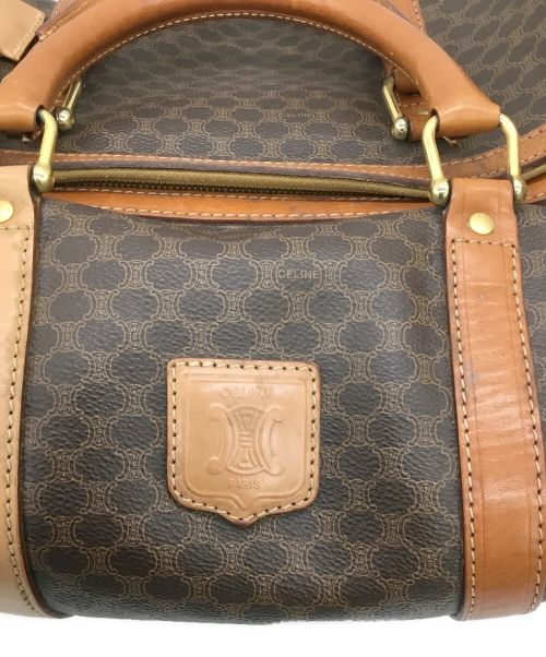 CELINE（セリーヌ）CELINE (セリーヌ) マカダム柄ボストンバッグ ブラウンの古着・服飾アイテム