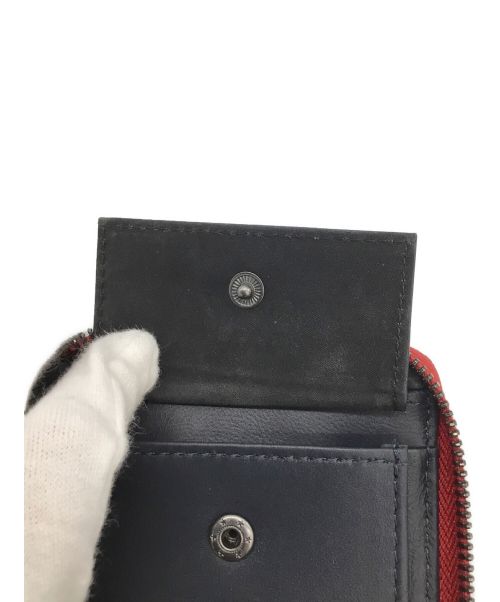 DIESEL（ディーゼル）DIESEL (ディーゼル) 2つ折り財布 ネイビー×レッドの古着・服飾アイテム