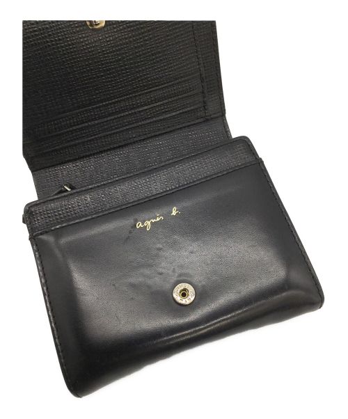 agnes b voyage（アニエスベーボヤージュ）agnes b voyage (アニエスベーボヤージュ) 2つ折り財布 ブラックの古着・服飾アイテム