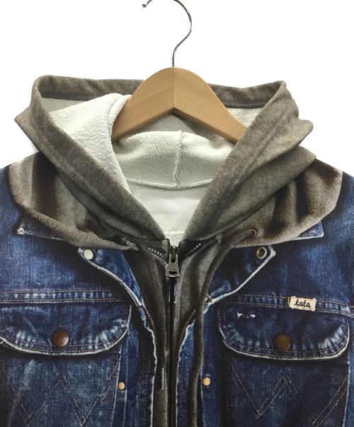TALKING ABOUT THE ABSTRACTION（トーキング アバウト ジ アブストラクション）TALKING ABOUT THE ABSTRACTION (トーキング アバウト ジ アブストラクション) ジップパーカー ブルー サイズ:Mの古着・服飾アイテム