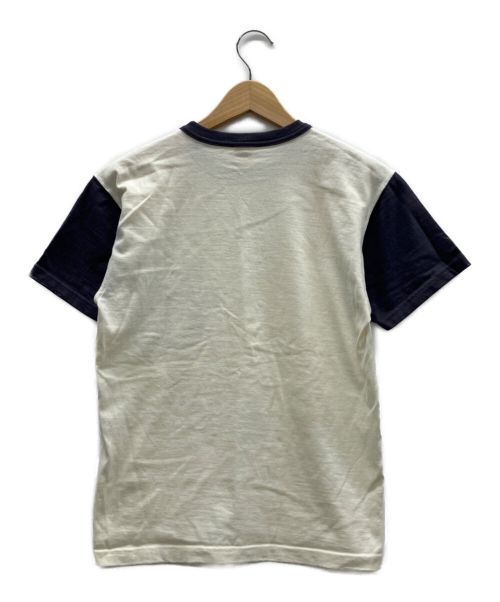 TOYS MCCOY（トイズマッコイ）TOYS MCCOY (トイズマッコイ) ポケットTシャツ ホワイト×ネイビー サイズ:Sの古着・服飾アイテム