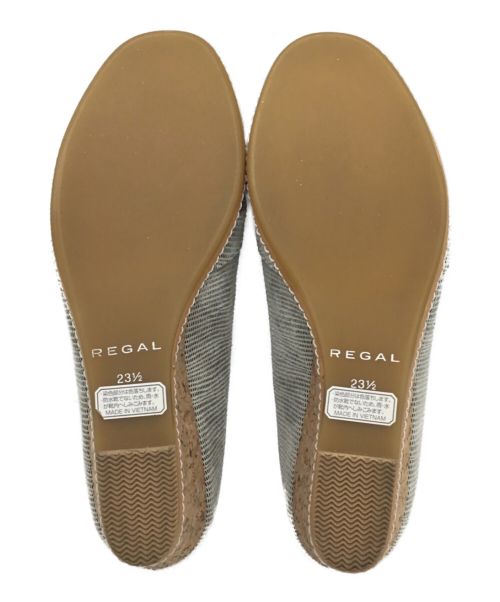 REGAL（リーガル）REGAL (リーガル) オープントゥーウェッジサンダル グレー サイズ:23.5の古着・服飾アイテム