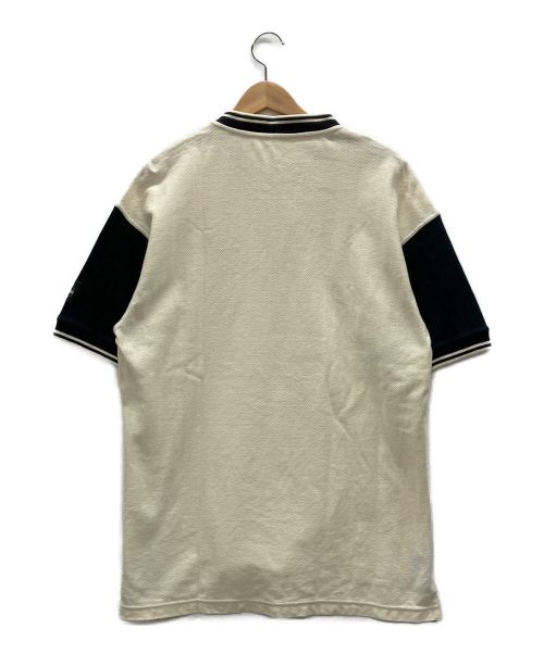 adidas（アディダス）adidas (アディダス) ヘンリーネックシャツ ブラック×アイボリー サイズ:MLの古着・服飾アイテム