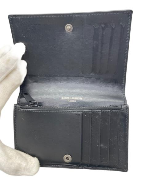 Saint Laurent Paris（サンローランパリ）Saint Laurent Paris (サンローランパリ) 2つ折り財布 ブラックの古着・服飾アイテム