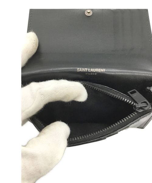 Saint Laurent Paris（サンローランパリ）Saint Laurent Paris (サンローランパリ) 2つ折り財布 ブラックの古着・服飾アイテム