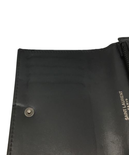 Saint Laurent Paris（サンローランパリ）Saint Laurent Paris (サンローランパリ) 2つ折り財布 ブラックの古着・服飾アイテム