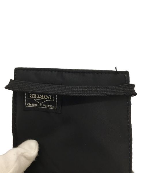 PORTER（ポーター）PORTER (ポーター) 3つ折り財布 ブラック×カーキの古着・服飾アイテム