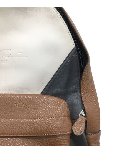 COACH（コーチ）COACH (コーチ) チェールズパッチワークバックパック ブラウン×ブラックの古着・服飾アイテム