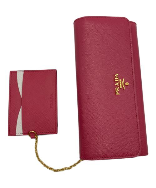 PRADA（プラダ）PRADA (プラダ) 長財布 ピンクの古着・服飾アイテム