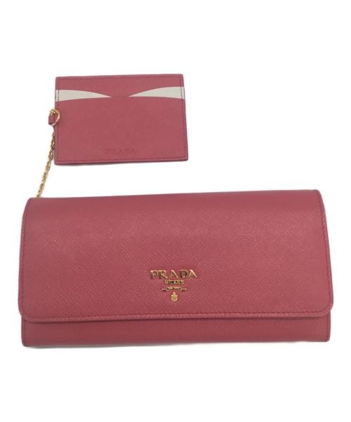 PRADA（プラダ）PRADA (プラダ) 長財布 ピンクの古着・服飾アイテム