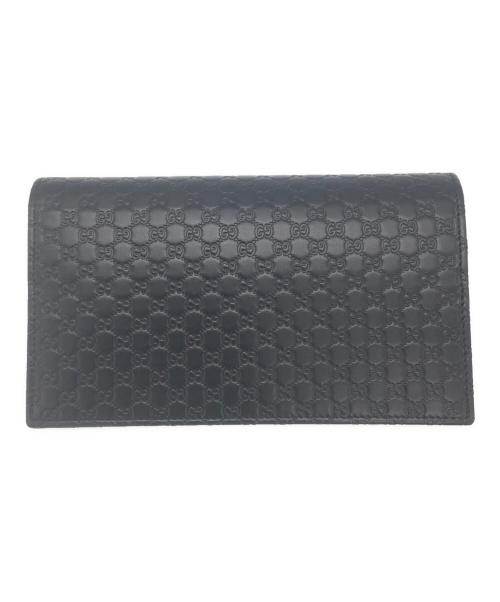 GUCCI（グッチ）GUCCI (グッチ) ショルダーウォレット　グッチシマ ブラックの古着・服飾アイテム