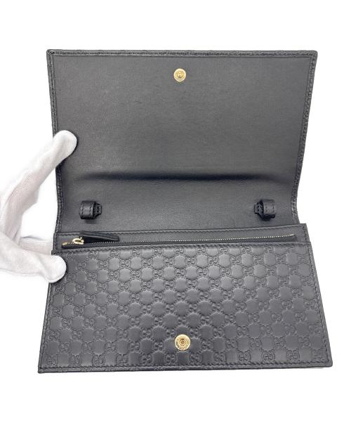 GUCCI（グッチ）GUCCI (グッチ) ショルダーウォレット　グッチシマ ブラックの古着・服飾アイテム