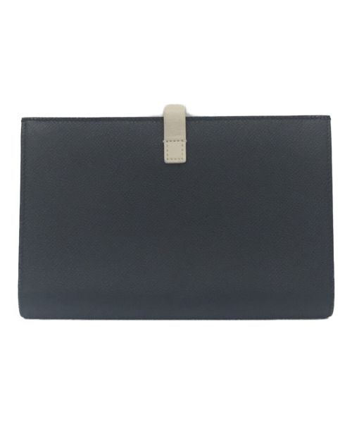 CELINE（セリーヌ）CELINE (セリーヌ) 2つ折り長財布 ブラック×ホワイトの古着・服飾アイテム
