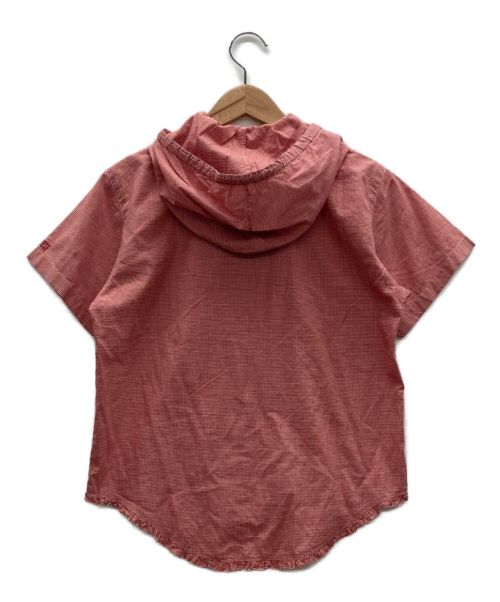 PINK HOUSE（ピンクハウス）PINK HOUSE (ピンクハウス) フリルシャツブラウス レッド サイズ:LLの古着・服飾アイテム