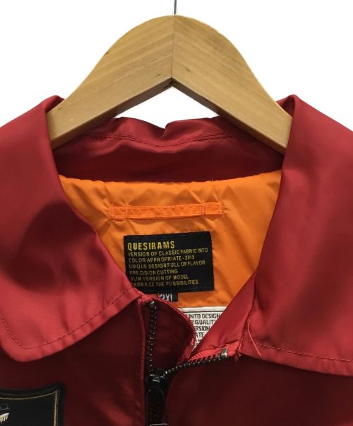 QUESIRAMS（QUESIRAMS）QUESIRAMS (QUESIRAMS) フライトジャケット レッド サイズ:2XLの古着・服飾アイテム