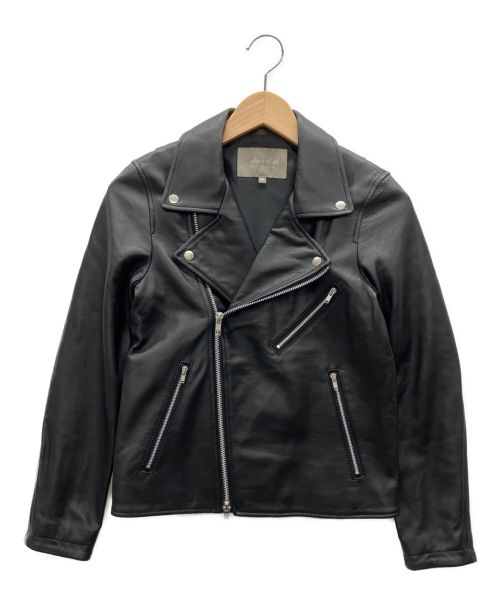 a day in the life（ア デイ イン ザ ライフ）a day in the life (ア デイ イン ザ ライフ) シープスキンライダースジャケット ブラック サイズ:36の古着・服飾アイテム
