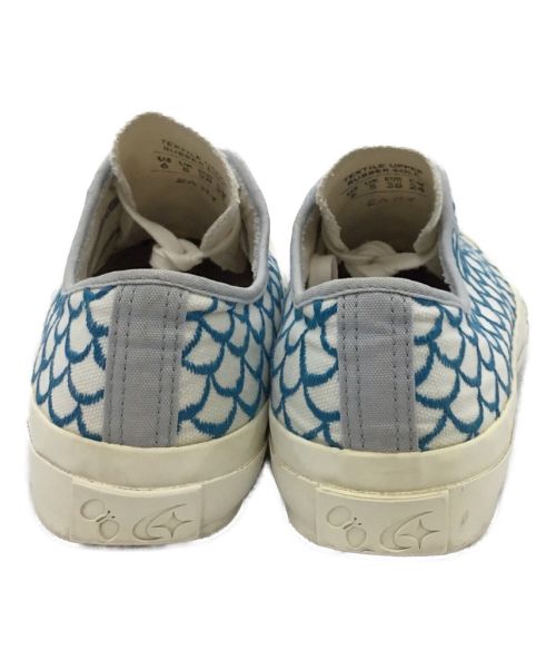 moon star（ムーンスター）moon star (ムーンスター) mina perhonen (ミナ ペルホネン) キャンバススニーカー ホワイト サイズ:24.5の古着・服飾アイテム