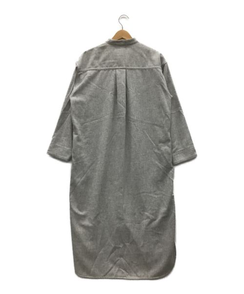 SHIPS any（シップスエニィ）SHIPS any (シップスエニィ) ウールメランジシャツワンピース ライトグレー サイズ:Freeの古着・服飾アイテム