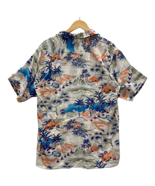 AVANTI（アヴァンティ）AVANTI (アヴァンティ) アロハシャツ ホワイト×ブルー サイズ:Lの古着・服飾アイテム