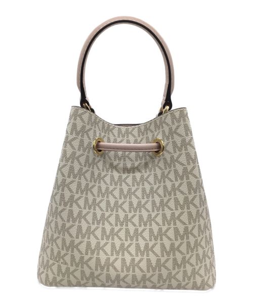 MICHAEL KORS（マイケル・コース）MICHAEL KORS (マイケルコース) ショルダーバッグ ホワイト×ピンクの古着・服飾アイテム