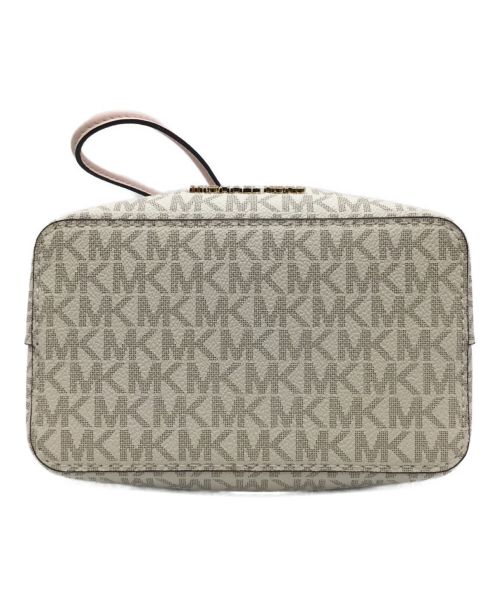 MICHAEL KORS（マイケル・コース）MICHAEL KORS (マイケルコース) ショルダーバッグ ホワイト×ピンクの古着・服飾アイテム