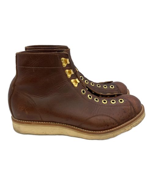 REVIVAL 90% PRODUCTS Varde77（リバイバルナインティパーセントプロダクツバイバルデセブンティセブン）REVIVAL 90% PRODUCTS Varde77 (リバイバルナインティパーセントプロダクツバイバルデセブンティセブン) レースアップブーツ ブラウン サイズ:26の古着・服飾アイテム