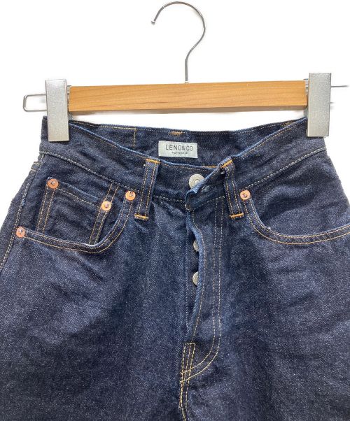 LENO&CO（-）LENO&CO (リノアンドコー) ボタンフライデニムパンツ ネイビーの古着・服飾アイテム