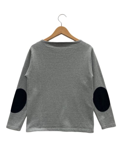 SAINT JAMES（セントジェームス）SAINT JAMES (セントジェームス) エルボーパッチバスクシャツ グレー×ブラック サイズ:XSの古着・服飾アイテム