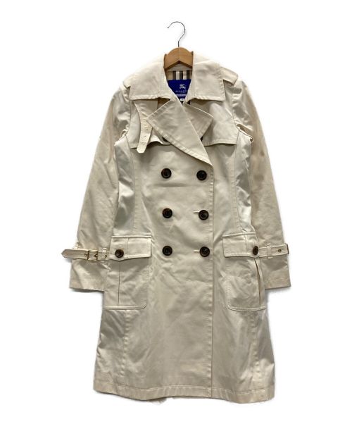 BURBERRY BLUE LABEL（バーバリー ブルー レーベル）BURBERRY BLUE LABEL (バーバリーブルーレーベル) トレンチコート ホワイト サイズ:40の古着・服飾アイテム
