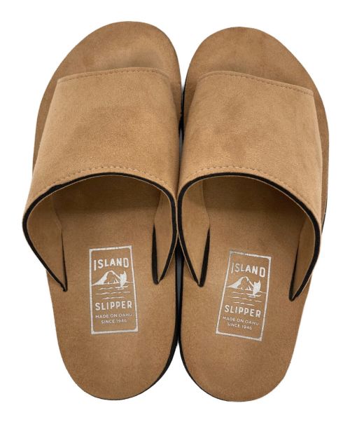 ISLAND SLIPPER（アイランドスリッパ）ISLAND SLIPPER (アイランドスリッパ) スウェードサンダル ベージュ サイズ:8の古着・服飾アイテム