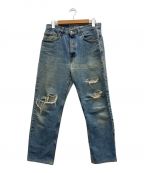 LEVI'Sリーバイス）の古着「ダメージ加工デニムパンツ」｜ブルー