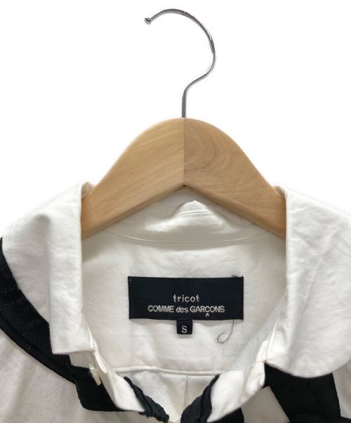 tricot COMME des GARCONS（トリココムデギャルソン）tricot COMME des GARCONS (トリココムデギャルソン) シャツブラウス ホワイト×ブラック サイズ:Sの古着・服飾アイテム