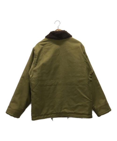 HOUSTON（ヒューストン）HOUSTON (ヒューストン) アルパカ N-1 デッキジャケット カーキ サイズ:44 未使用品の古着・服飾アイテム