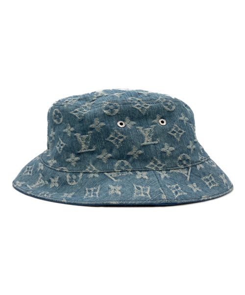 LOUIS VUITTON（ルイ ヴィトン）LOUIS VUITTON (ルイ ヴィトン) バケットハット ブルーの古着・服飾アイテム