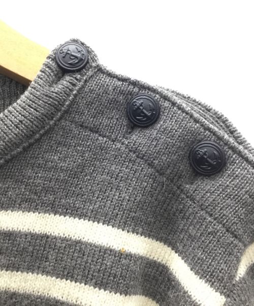 Le minor（ルミノア）Le minor (ルミノア) カットソー グレー×ホワイト サイズ:1の古着・服飾アイテム