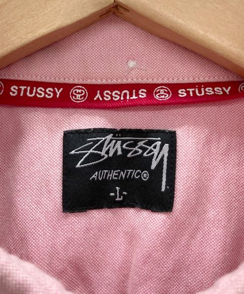 stussy（ステューシー）stussy (ステューシー) ボタンダウンシャツ ピンク サイズ:Lの古着・服飾アイテム